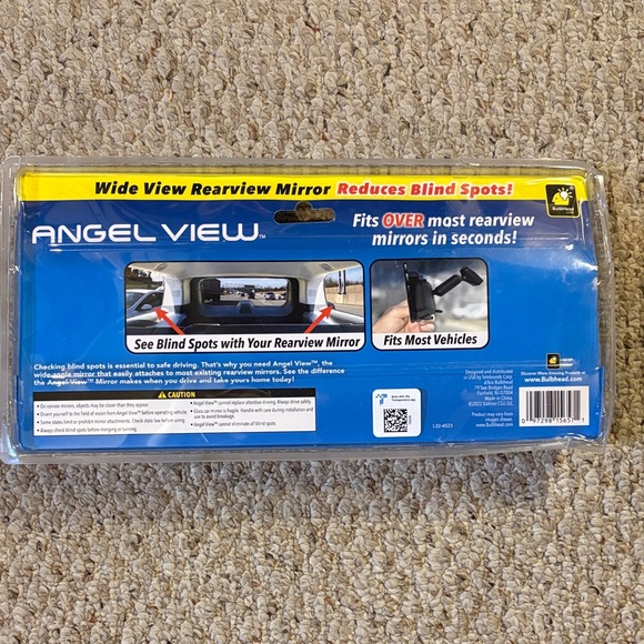 Wide View Rearview Mirror - Black - Picture 2 of 2